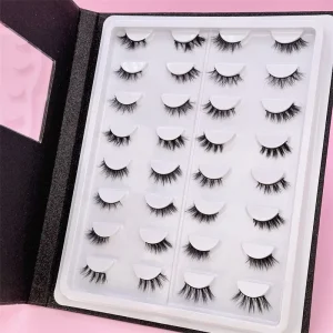 Most Popular Corner Half Short Eyelashes Mink Lash With Custom Eyelash Packaging Half Eyelashes