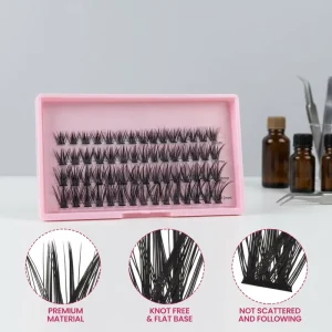 Multi Length Mix DIY Cluster Individual Segment Lashes for Eyelash Extensions