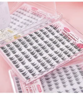 Multi Style Segmented Synthetic Hair Glue Free Double Pointed Self Adhesive False Eyelashes Comfortable Daily Pure Desire Makeup