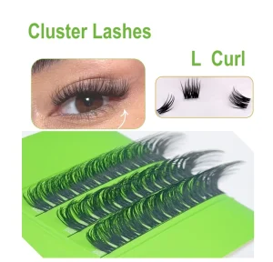 NUOLASH DIY Handmade Synthetic Hair Lash Clusters Pre Mapped Segments Pre Cut Individual Clear Band Eyelashes Ribbons