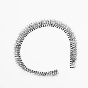 NUOLASH Synthetic Hair Handmade Individual Slant Lashes 3D Fluffy Effects DIY Pre Cut Segments Lashes Private Label
