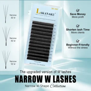 Narrow 3D W 4D W 5D W Shape Eyelash Extension V-Shaped Volume Speedy Fans Narrow Soft YY W Lashes Premade Fans