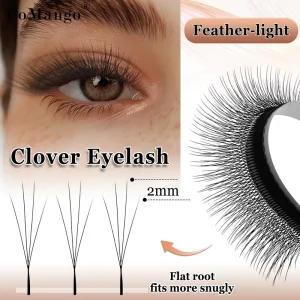 Narrow 4D W Shaped Russian Volume Eyelashes Extension Premade Fans Lashes Natural Faux Mink Lashes Makeup Products