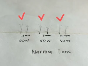 Narrow Clover Lashes Custom Narrow Fans Lashes 0.07mm Smaller Spacing 3D 4D 5DW Clover Eyelash Extension Slim Dense W Cilios