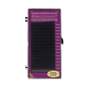 Natural 15mm D Curl Volume Eyelashes Soft Dense 16 Rows Round Hair Comfortable False Lashes Long Lasting Daily Wear