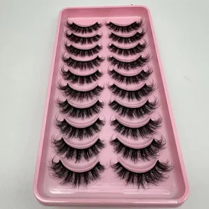 Natural 15mm Faux Mink Eyelashes Cruelty Free Vegan 3d Natural Eyelashes 5d Faux Mink