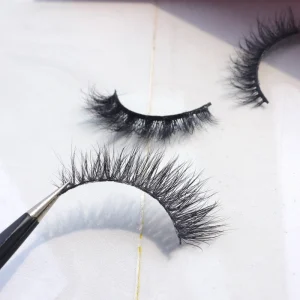 Natural 3D Real Mink Eyelashes 10MM to 12 MM Short Mink Lahes 3D Mink Eyelashes Vendor
