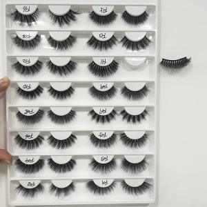 Natural 3d Natural Eyelash Strips Faux Mink Eyelashes Full Strip Own logo Customize Label