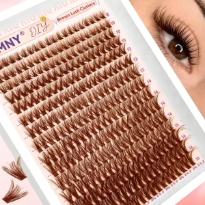 Natural Brown Color Pre Cut DIY Segmented Eyelash Extensions Handmade Fan Eyelashes for Lash Artists DIY Cluster Eyelash Custom