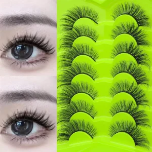 Natural Cat Eye False Eyelashes Synthetic Hair Fox Handmade Half Corner Silk Lashes