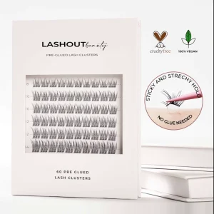 Natural Cat Eye Synthetic Hair Self-Adhesive Pre-Glued Waterproof Press-On Cluster Lashes