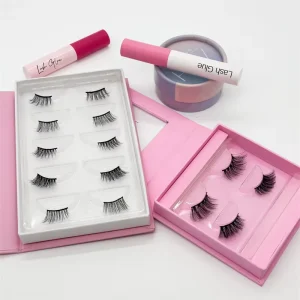 Natural Charming Corner Half False Eyelashes Cat Eye Faux Mink Lashes 15mm Clear Band Cateye Half Lashes