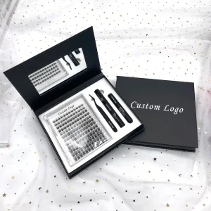 Natural Cluster Lash Different Length Style Natural Thin Band Lash Clusters 10MM to 18MM Cluster Lashes Big Kit