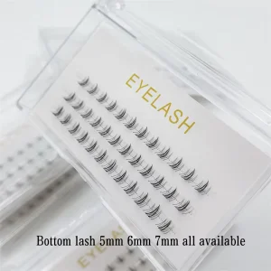 Natural Cruelty Free Clear Band Bottom Lashes Private Label Synthetic Lashes Wholesaler Under Lower Eyelash Comic Eye Lashes