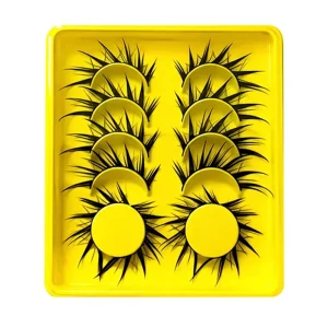 Natural Cruelty Free Handmade Synthetic Hair Eyelash Strips 5 Pair Small Fake Lashes 20mm Full Strip 0.07MM Thickness for Daily