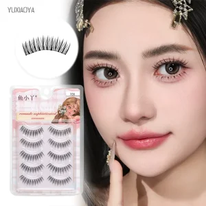 Natural Cruelty Free Synthetic Lashes Eyelashes Boxes Black Chemical Fibers False Lashes Reusable