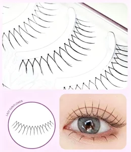 Natural Curled Soft False Eyelashes Makeup Artist Beginner Friendly One Piece Strip Lashes Natural Look Reusable Eyelashes