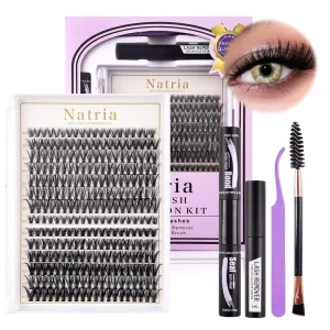 Natural Curling Synthetic Handmade Fake Eyelashes for Wispy Eye Makeup Extension
