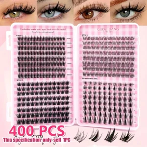 Natural Curly Segmented Faux Mink Cat Eye Lightweight Large Capacity Mixed Set
