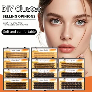 Natural DIY Segment Cluster Eyelash Extensions Inverted Eyelash Segments Full-Strip Lashes
