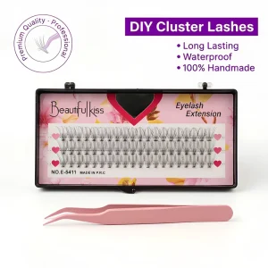 Natural Daily Cluster Lash Extensions C Curl Individual DIY Lashes for Everyday Makeup