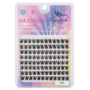 Natural Daily Individual Cluster Lashes 96 Clusters Tray Light Volume Pre Made Fans Everyday Wear Salon & Home Use