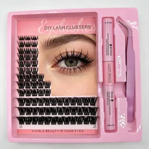 Natural Easy to Apply False Eyelashes 144 Clusters for Wedding Makeup