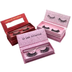 Natural Effect Cruelty Free Handmade Mink Hair False Eyelashes Black Cotton Stalk Mixed Thickness Soft Thin Band Daily Use Clear