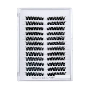 Natural Eyelash Clusters Cat Eye Cluster Eyelash Extensions Left & Right Lashes Clusters 168Pcs Individual Lashes