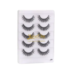 Natural Eyelashes Full Strip Eyelash Factory Direct Sale Manga Lashes Black Cotton Band Lahes