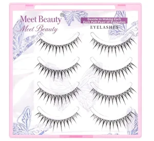 Natural False Eyelashes Bridal Makeup Artist Beginner Friendly One Piece Strip Lashes Natural Look Reusable Self adhesive