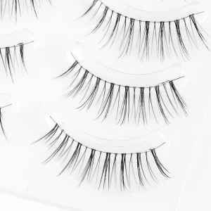 Natural False Eyelashes Ultra Thin Black Band Clear Band Strip Lashes Manufacturer
