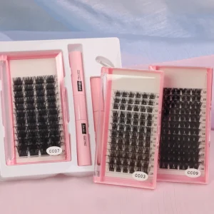 Natural Fan Eyelashes Custom Logo Cluster Lashes with Private Label