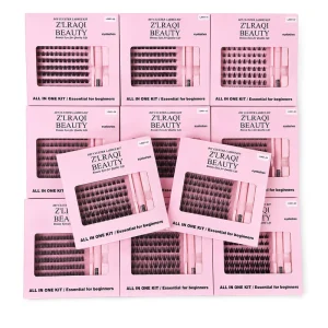 Natural Fan shaped Clustered Lashes Curved Lash Band Segmented False Eyelashes