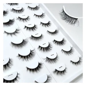 Natural Faux Mink Eyelashes Custom Lash Boxes Faux Cils Naturel Full Strip Eyelashes