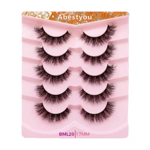 Natural Faux Mink Eyelashes Volume Short Messy for Strip Lash Custom Logo Cruelty Free Box Bulk