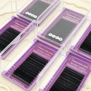 Natural Fluffy Makeup Lashes Lightweight Durable Auto Fan Easy Fan Blooming Eyelash For Daily Wear