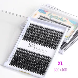 Natural Fluffy Pre-Cut Segment Lash Clusters, Mixed Sizes, DIY Eyelash Extension Kit