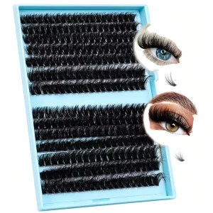 Natural Fluffy Wispy 12-20mm DD Curl 50D Festival Photoshoot Waterproof Cluster Eyelashes