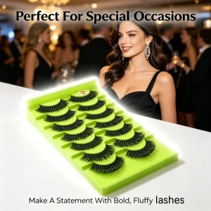 Natural Full Strip Eyelashes 3D Faux Mink Volume False Lashes Messy Fluffy Strip Lash Vendor Bulk