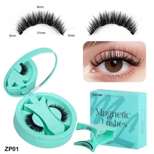 Natural Full strip Magnetic Lashes 3D Curly Eye Shape Modification Magnetic Glue free Lashes Long lasting Flat Fit Comfort