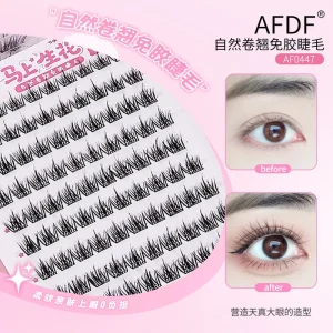 Natural Glue Free Eyelashes Self adhesive Natural Lengthening Glue Free False Lashes Eyelash