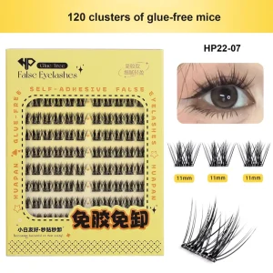Natural Handmade DIY Lash Cluster Kit 18mm Segmented Lash Fiber Hybrid Light Volume 3D 5D False Eyelash 12 Rows Custom Logo