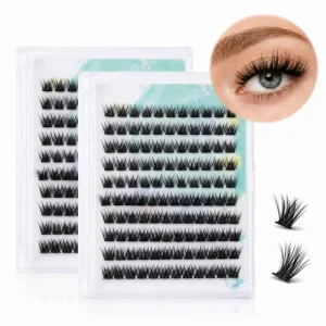 Natural Individual Easy Wear No Glue Synthetic Hair Cruelty-Free Handmade Black Diy Lashes Eyelash Extension False Pre Cut Strip