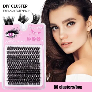 Natural Individual Lash Clusters Eyelash Professional DIY Lash Extension C Curl Segment Lashes
