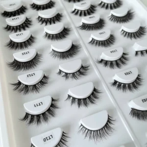 Natural Lashes Full Strip Eyelashes Faux Mink Eye Lashes Custom logo 3d Mink Fluffy Lashes