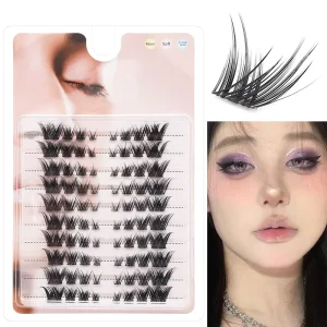 Natural Long Individual Eyelash Extensions Clusters Pre cut Individual Diy Lash Mixed Sizes Segment Lashes