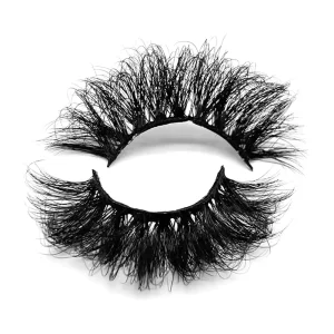 Natural Long Mink Eyelashes 25MM Full Strip Eyelashes Handmade Dramatic 3D Mink Eyelashes