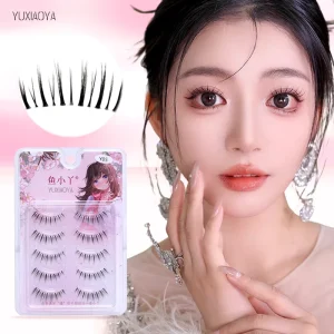 Natural Long Sunflower-shaped Fluffy Puffy Eye Corners Elongated Transparent Eyelashes Suitable for Makeup Artists and Stages