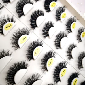 Natural Look 3D Messy Faux Mink Lashes Voluminous Eyelash Extensions Reusable False Eyelashes for Salon Personal Makeup